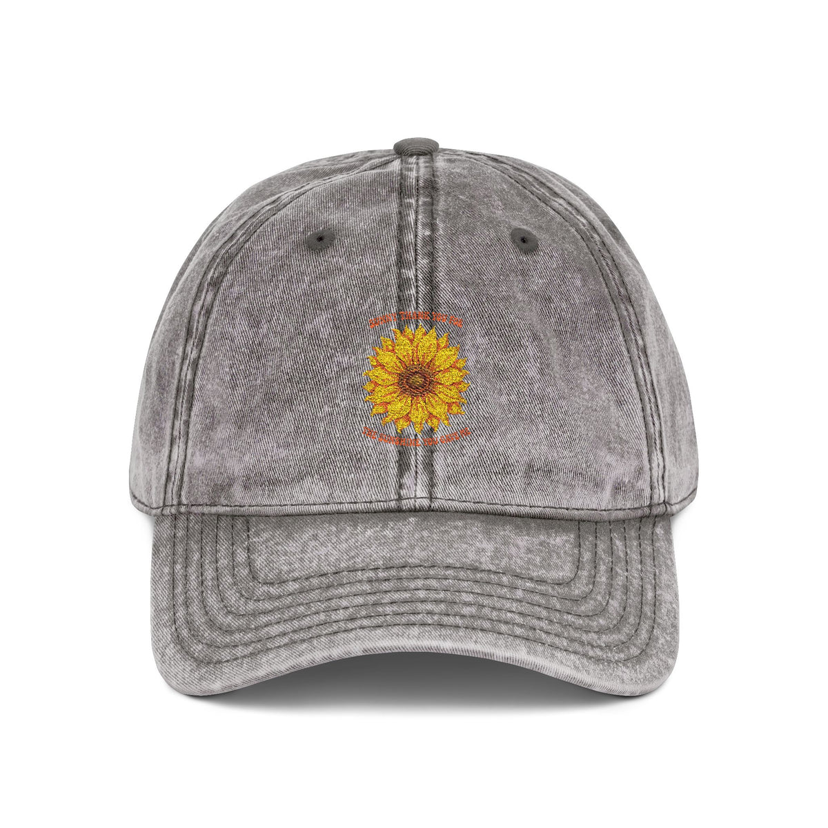Sunflower Embroidered Vintage Cap