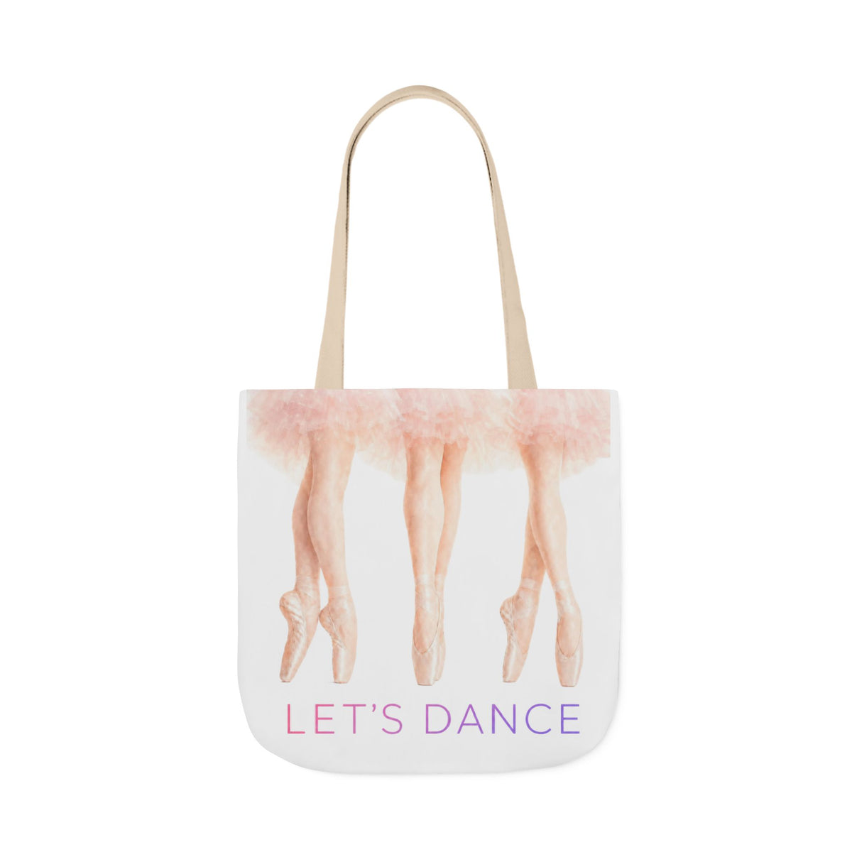 Ballet Tote Bag — 'Let's Dance' Ballerina Canvas Tote