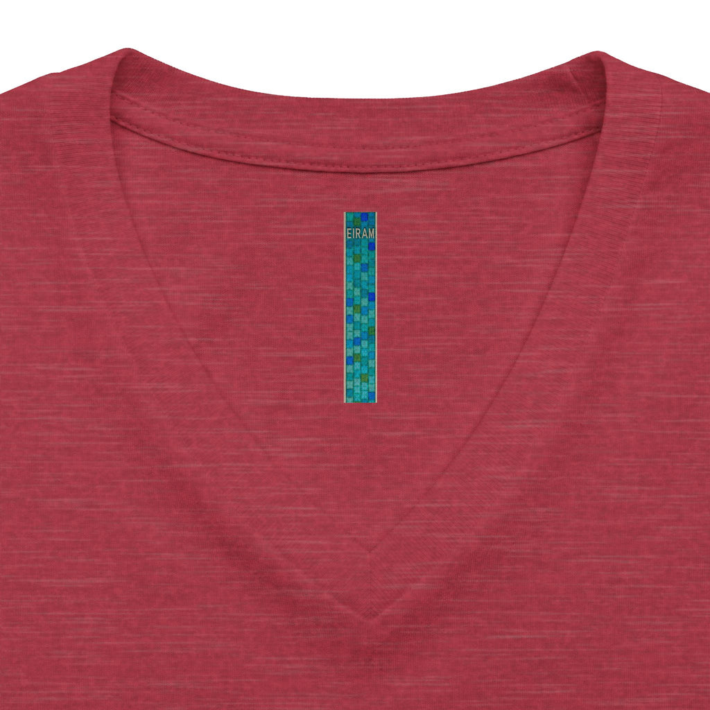 Orange Slice Splash T-Shirt | Citrus Fruit V-Neck Tee