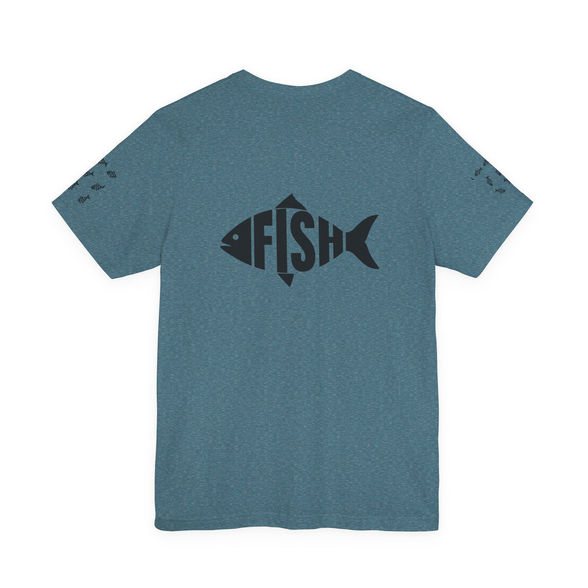 Fish Graphic Tee — 'FISH' Silhouette Fishing Shirt
