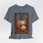 Charlotte NC Dog Tee — Cute Pup on Skateboard Patriotic T‑Shirt