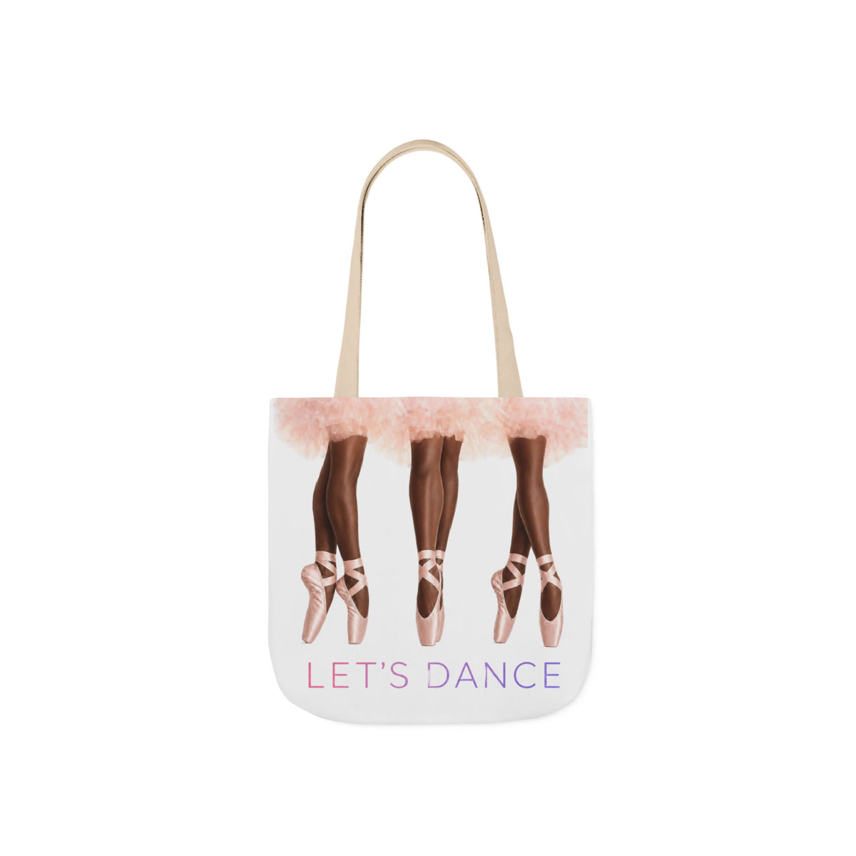 Ballet Tote Bag — 'Let's Dance' Ballerina Canvas Tote