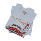 Vintage Classic Car Floral Graphic T-Shirt