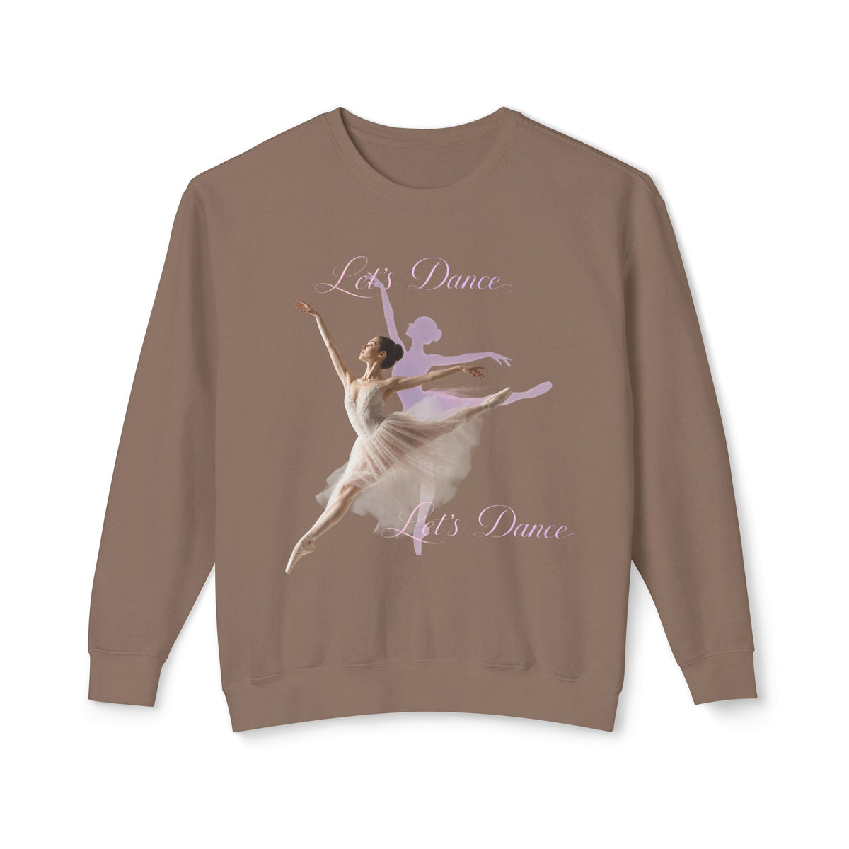 "Let's Dance" Ballerina Unisex Lightweight Crewneck Sweatshirt