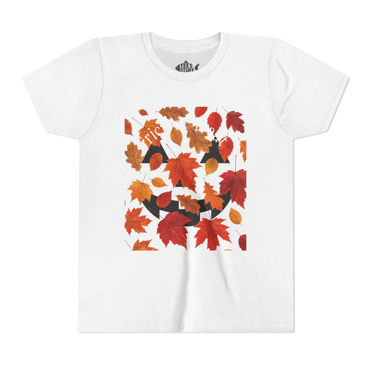 Youth Autumn Falling Leaves Short Sleeve Tee
