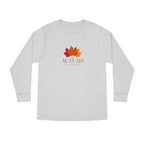 Autumn Leaves Long Sleeve Tee — 'AUTUMN' Maple Graphic Cozy Fall Shirt