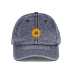Sunflower Embroidered Vintage Cap