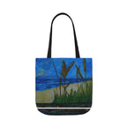 Beach Grasses Canvas Tote — Seaside Painting Reusable Bag Original art by Doulton