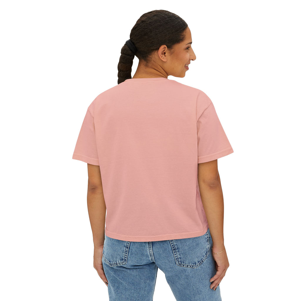Women's Boxy Tee — Brown Spaniel Dog Graphic T‑Shirt