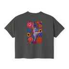 Floral Ballet Dancer Tee | Boxy Crop Shirt