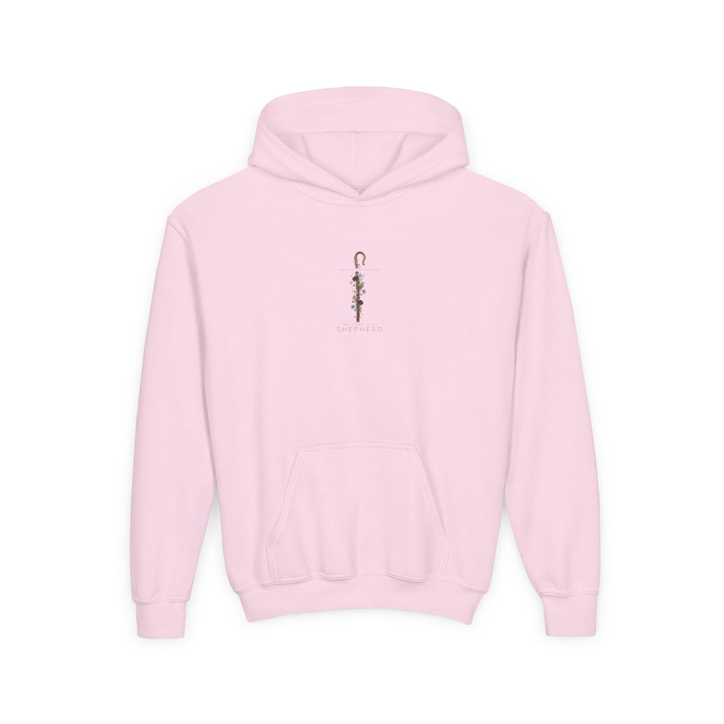 "The Lord Is My Shepherd" -Youth Heavy Blend Hooded Sweatshirt