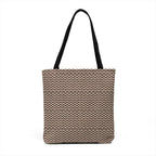 Brown & Cream Chevron woven Toe Bag