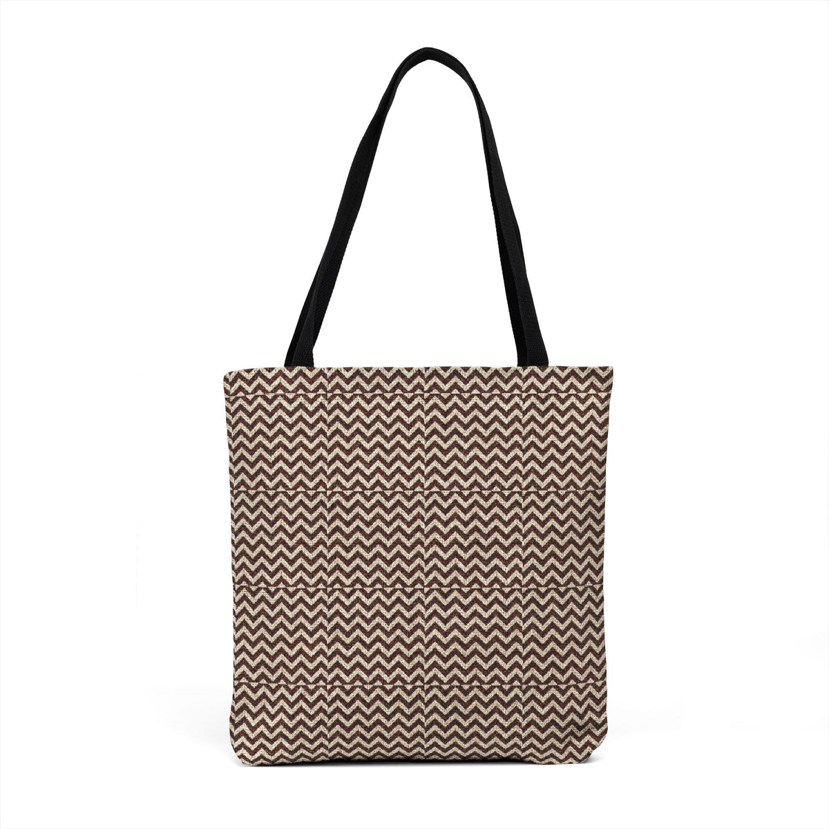 Brown & Cream Chevron woven Toe Bag