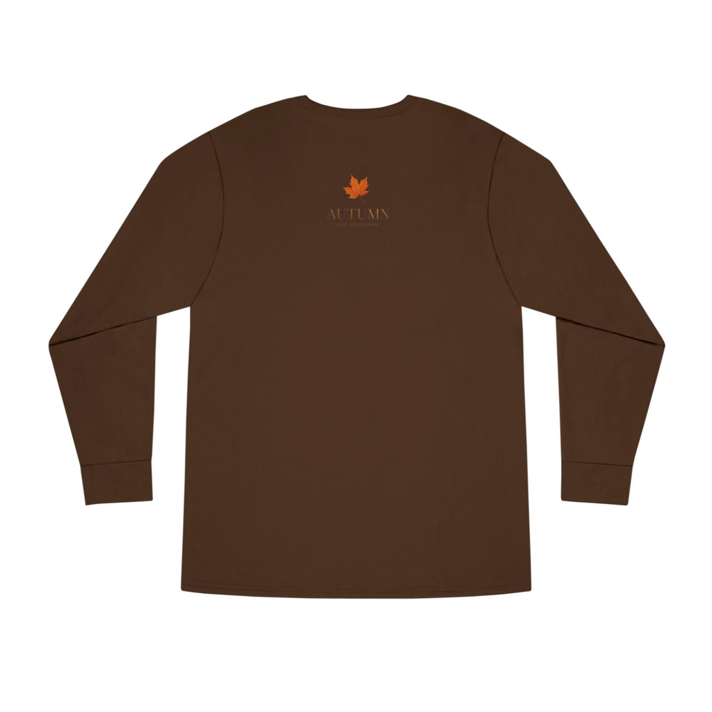 Autumn Leaves Long Sleeve Tee — 'AUTUMN' Maple Graphic Cozy Fall Shirt