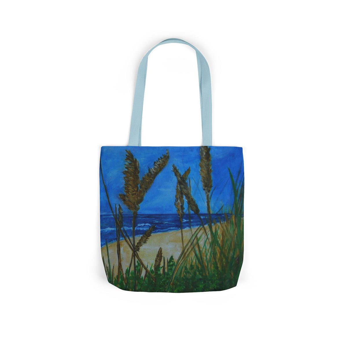 Beach Grasses Canvas Tote — Seaside Painting Reusable Bag Original art by Doulton