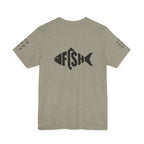 Fish Graphic Tee — 'FISH' Silhouette Fishing Shirt