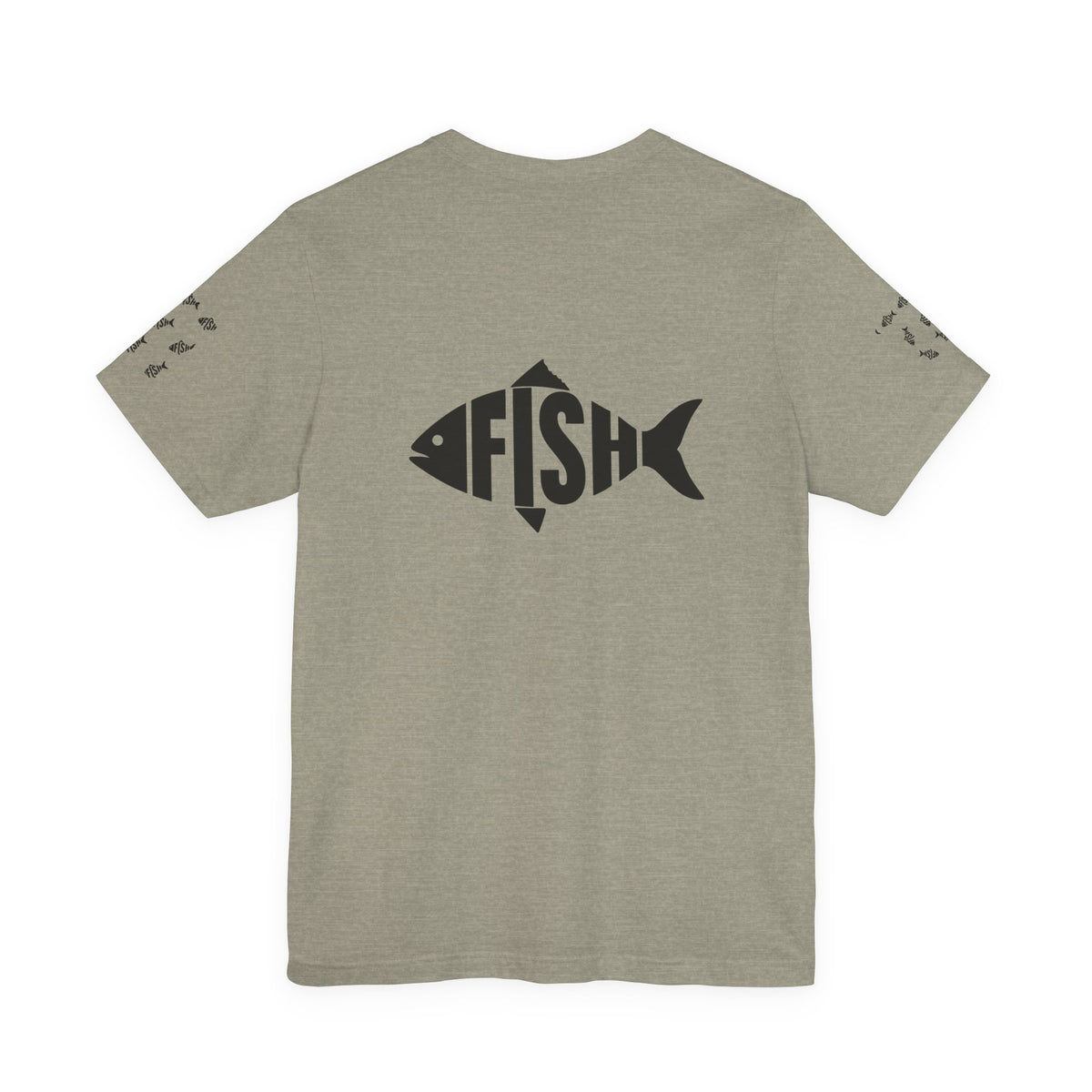 Fish Graphic Tee — 'FISH' Silhouette Fishing Shirt