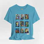 Picasso Portrait Grid T‑Shirt — Colorful Cubist Faces Art Tee