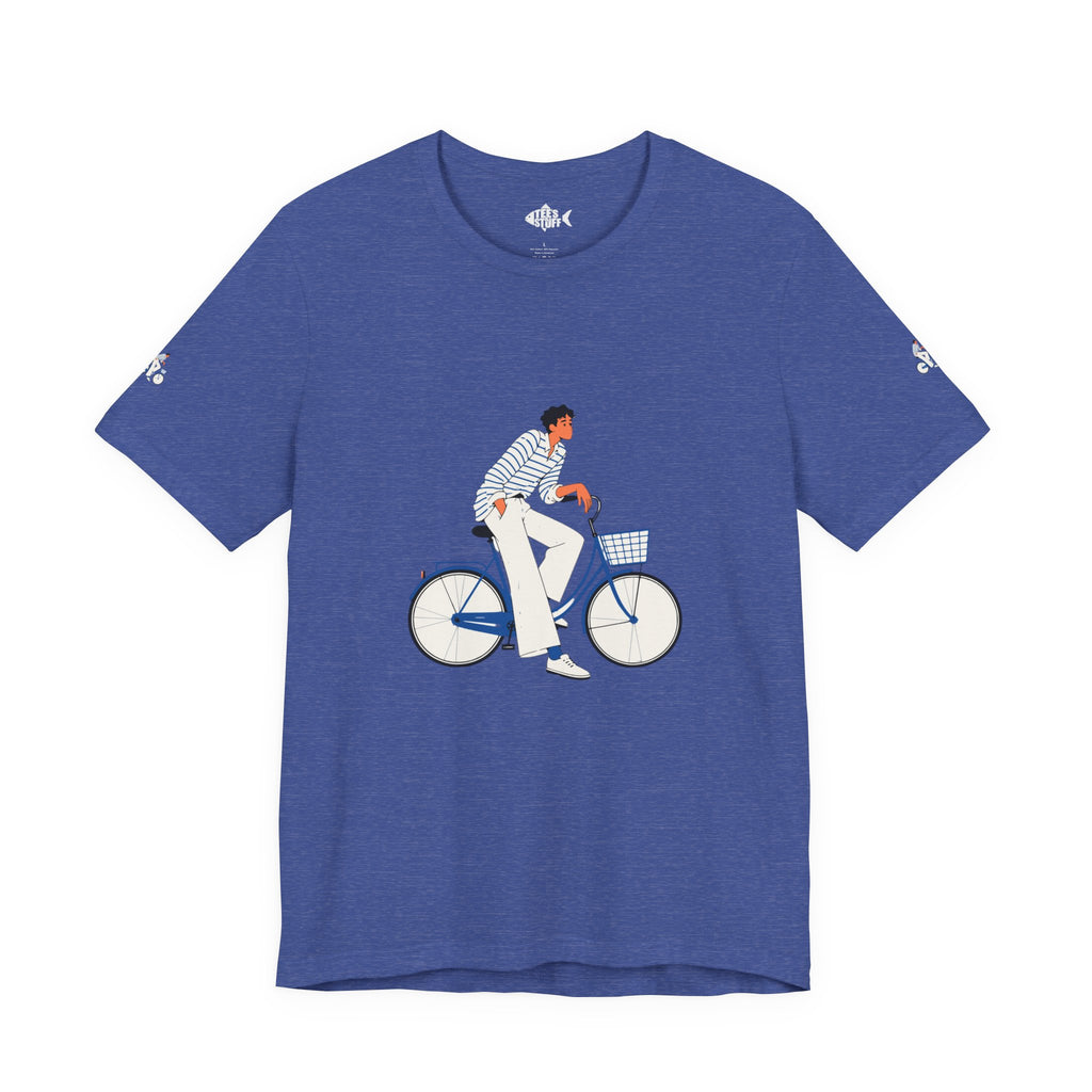 Bicycle Rider Illustration Jersey Tee