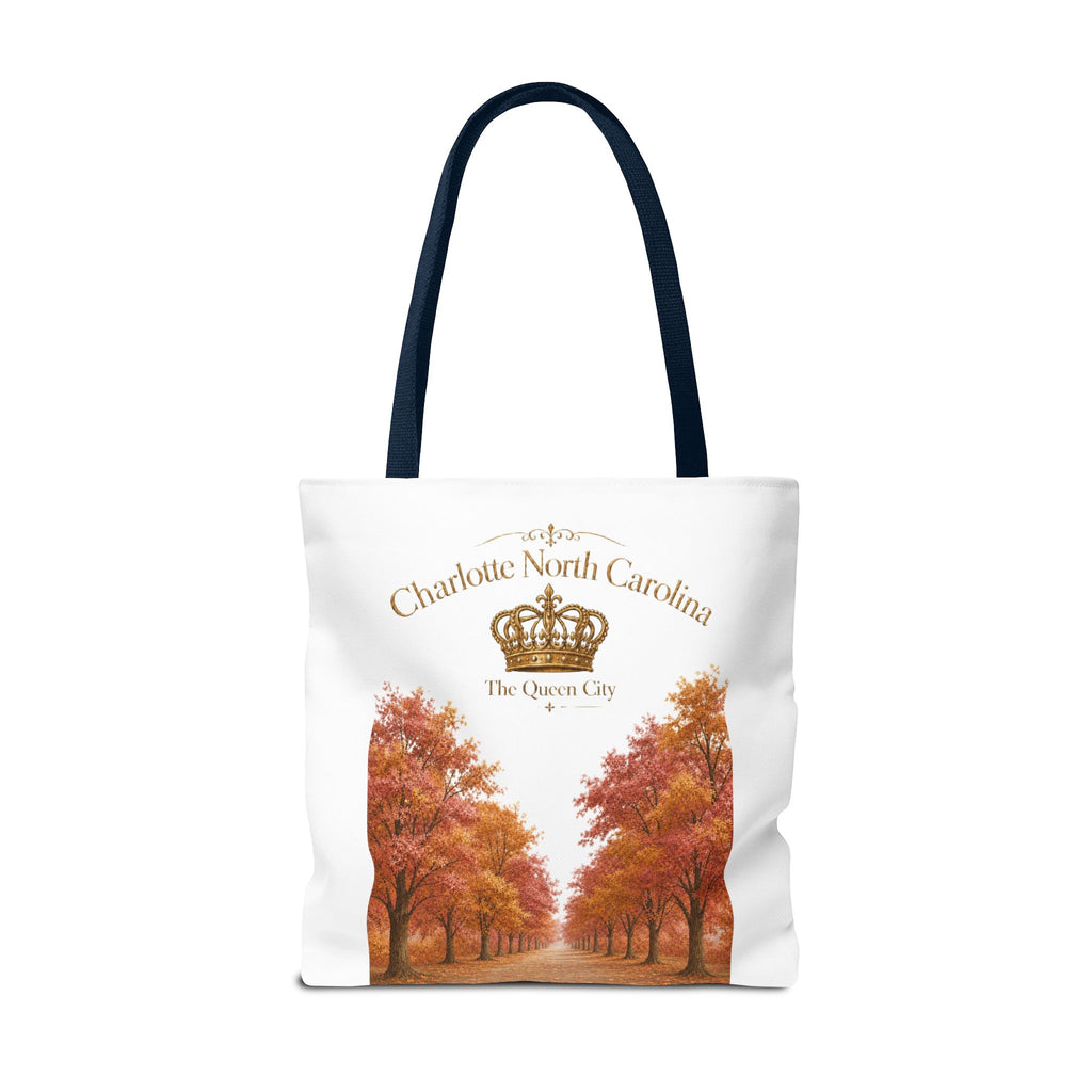 Charlotte North Carolina Autumn Tote Bag — 'The Queen City' Fall Tree Design