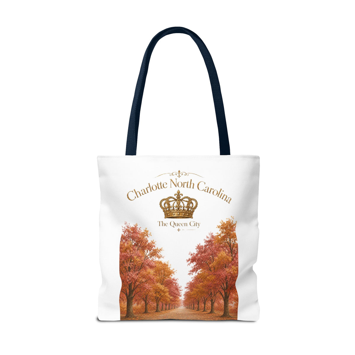 Charlotte North Carolina Autumn Tote Bag — 'The Queen City' Fall Tree Design