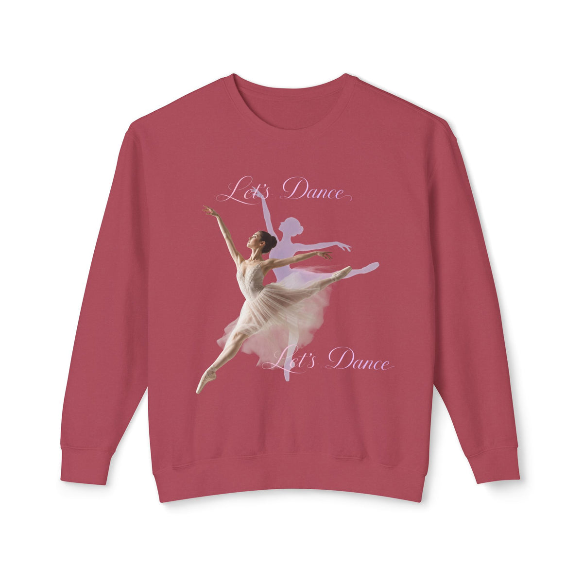 "Let's Dance" Ballerina Unisex Lightweight Crewneck Sweatshirt