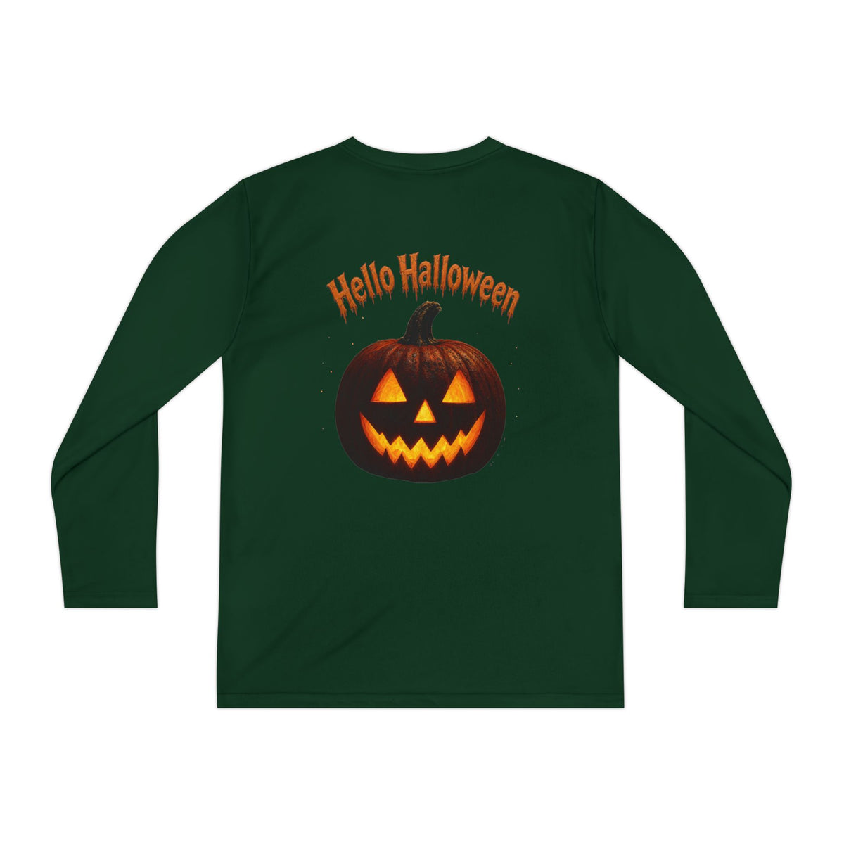Youth Halloween Pumpkin Long Sleeve Tee - "Trick or Treat"