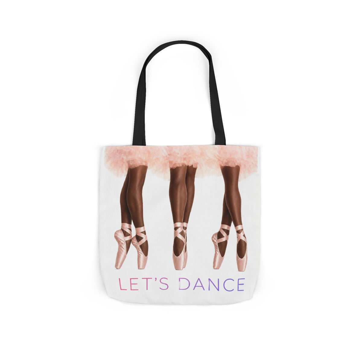 Ballet Tote Bag — 'Let's Dance' Ballerina Canvas Tote