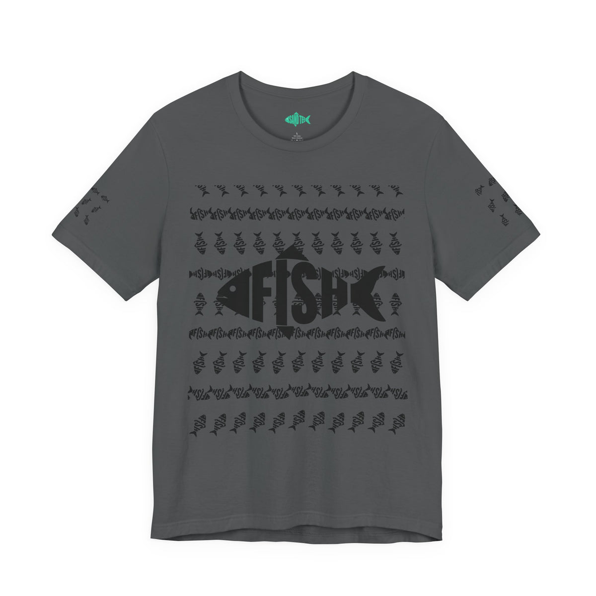 Fish Graphic Tee — 'FISH' Silhouette Fishing Shirt