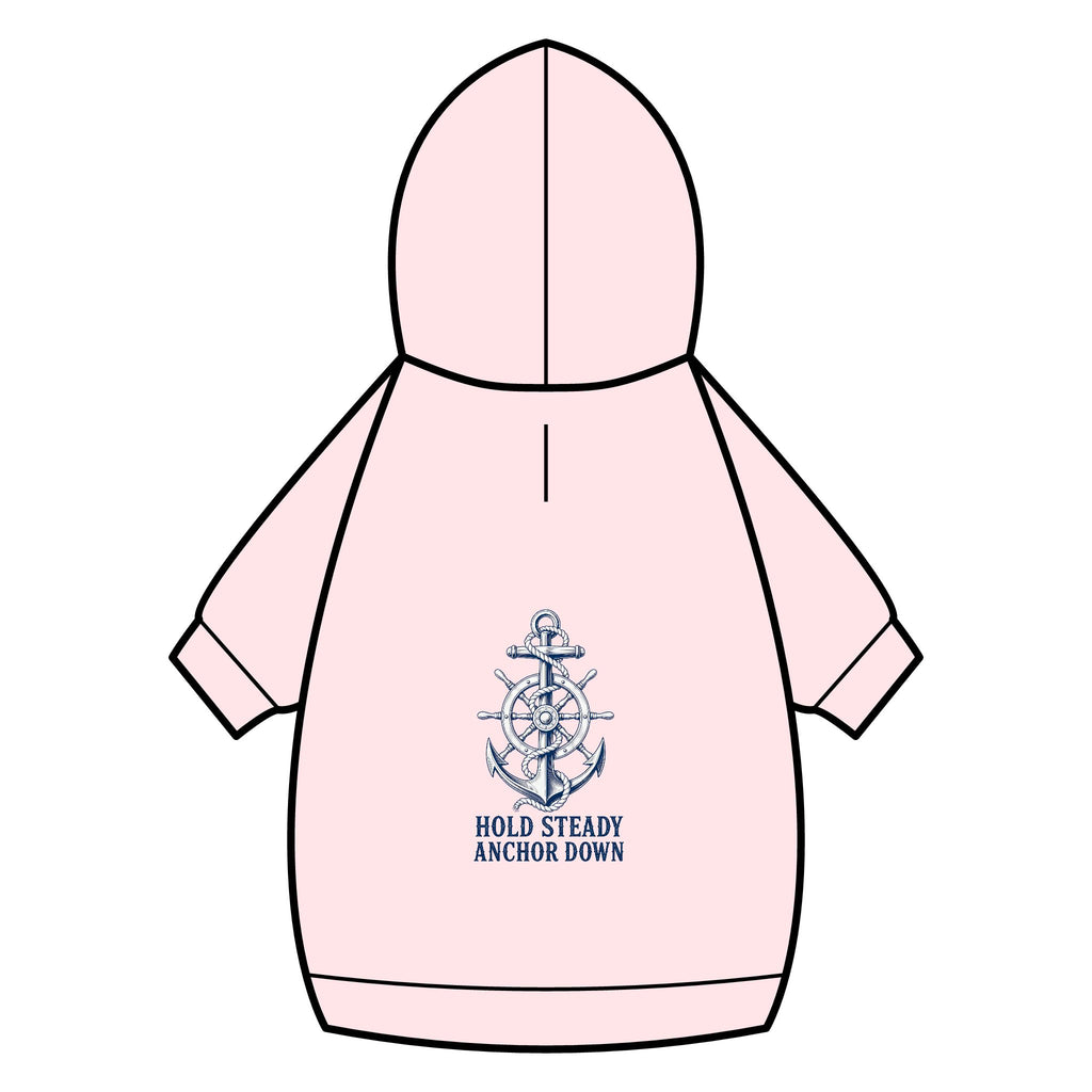 Pet Hoodie — Nautical Anchor "Hold Steady Anchor Down"