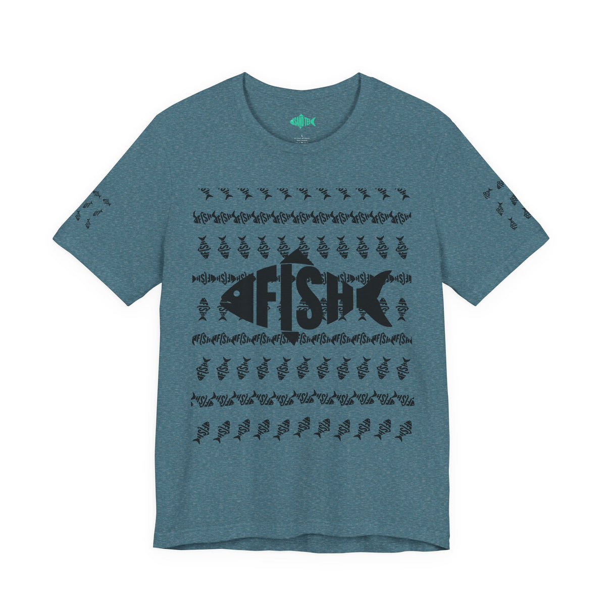 Fish Graphic Tee — 'FISH' Silhouette Fishing Shirt