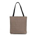Brown & Cream Chevron woven Toe Bag