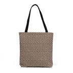 Brown & Cream Chevron woven Toe Bag