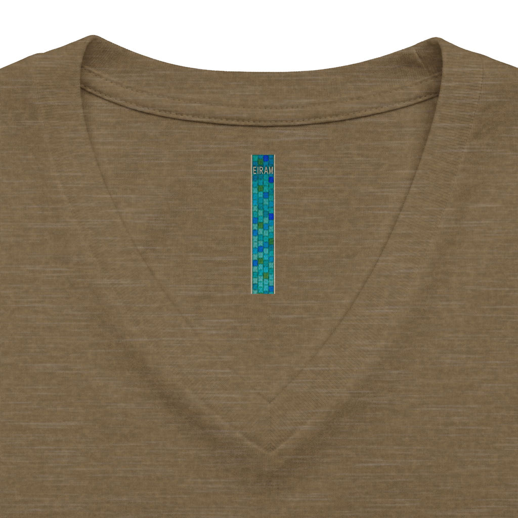 Orange Slice Splash T-Shirt | Citrus Fruit V-Neck Tee