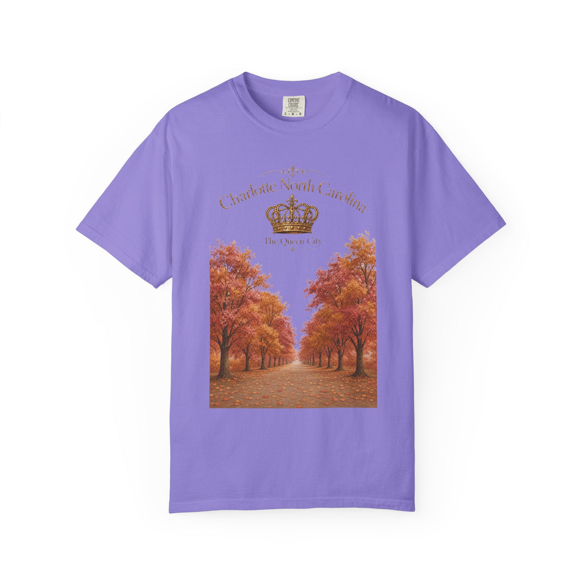 Charlotte North Carolina Autumn Tree Lane T-Shirt