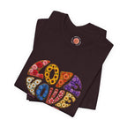 Love Heart Graphic Tee — Retro Psychedelic 'Love' Design