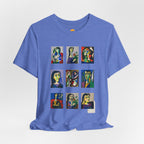 Picasso Portrait Grid T‑Shirt — Colorful Cubist Faces Art Tee
