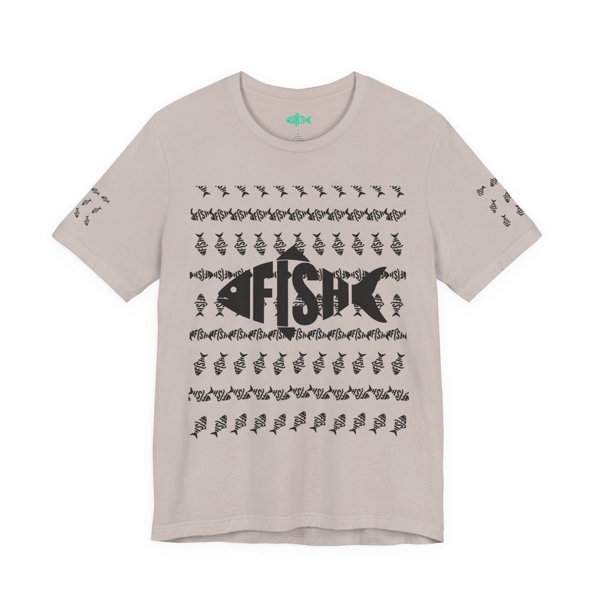 Fish Graphic Tee — 'FISH' Silhouette Fishing Shirt