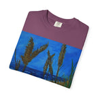 Beach Dune Art T-Shirt — Coastal Sea Oats Graphic Tee Original art by Doulton