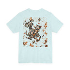 Gingham Dog & Calico Cat Tee — Plaid Pet Illustration T-Shirt