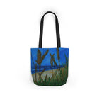 Beach Grasses Canvas Tote — Seaside Painting Reusable Bag Original art by Doulton