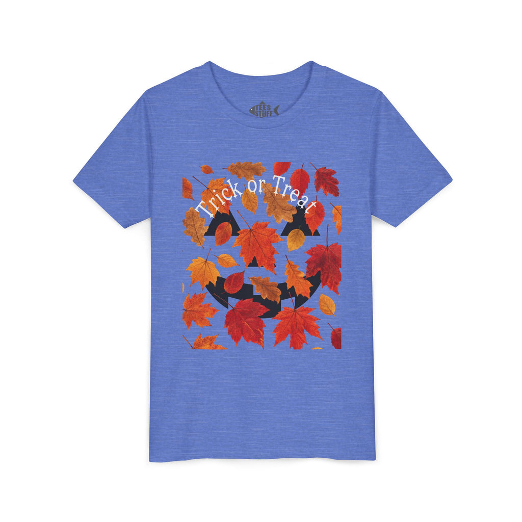 Youth Autumn Falling Leaves Short Sleeve Tee
