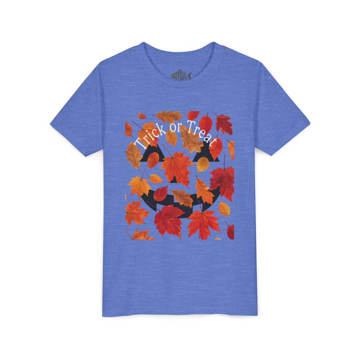 Youth Autumn Falling Leaves Short Sleeve Tee