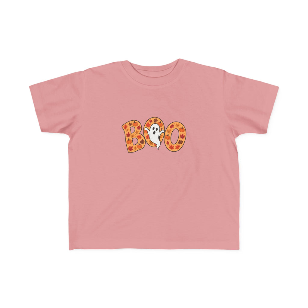 Toddler Tee - 'Boo' Ghost Halloween Striped Shirt