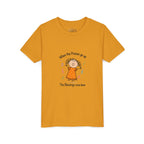 Youth Tee — "When the Praises Go Up, The Blessings Come Down" Kids Christian Shirt