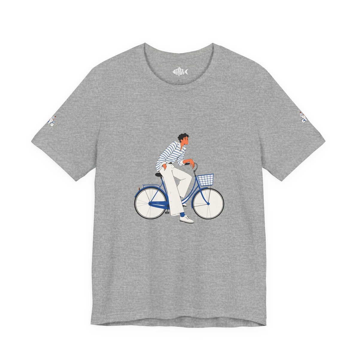 Bicycle Rider Illustration Jersey Tee