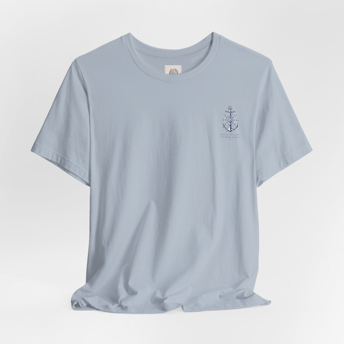 Anchor Nautical T‑Shirt — "Hold Steady Anchor Down"