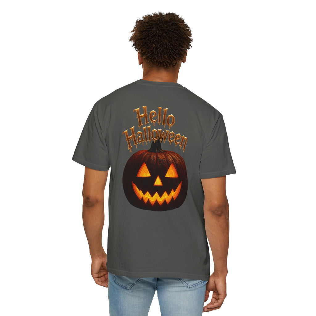 Halloween T-Shirt — "Halloween It's Here" & Jack-O'-Lantern Pumpkin Graphic