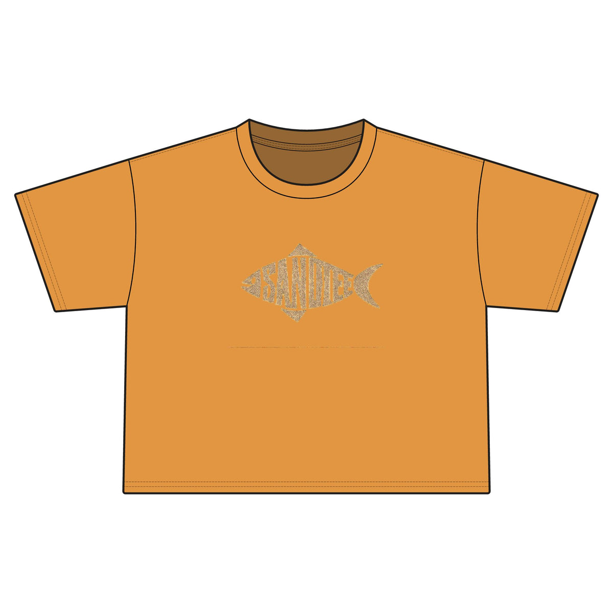 Women's Cropped Tee — Sandiego Fish Graphic