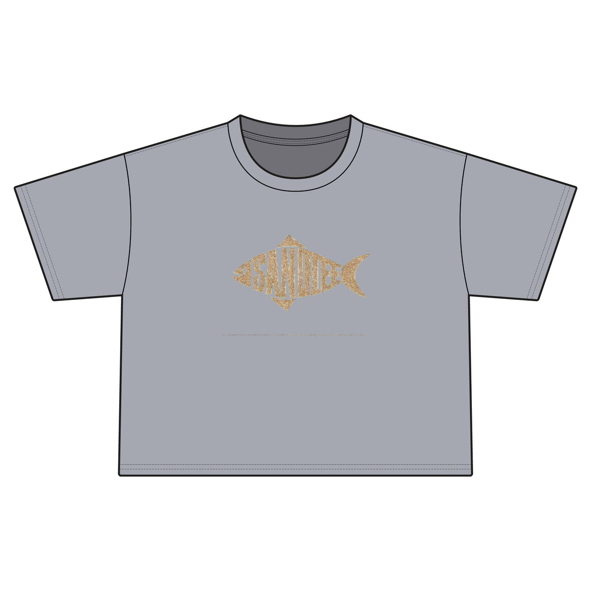 Women's Cropped Tee — Sandiego Fish Graphic
